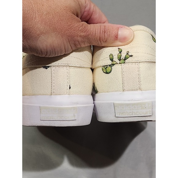 Adidas‎ Matchcourt Cactus Embroidered Skate Shoes Cream White Mens 10.5 - Picture 6 of 9